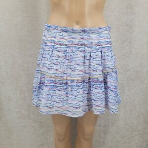 Free People Confetti Party Animal Women's Pleated Mini Skirt Red White Blue Gold
